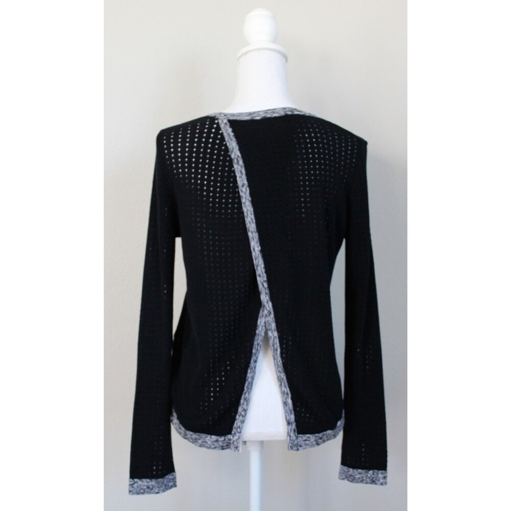 Rag & Bone Nikki Split Back Black Perforated Cott… - image 1